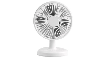 Obraz premium A functional USB-powered desk fan, white background --ar 16:9