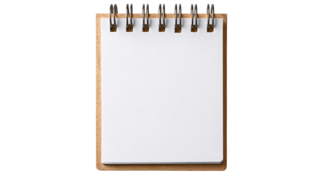 A handmade digital notepad, white background --ar 16:9