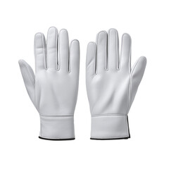 Obraz premium Mockup of a white sporty golf gloves, front and back view on isolated background