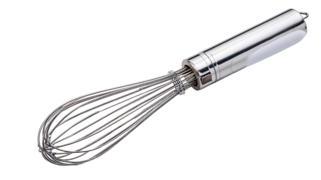 A refined electric whisk, white background --ar 16:9