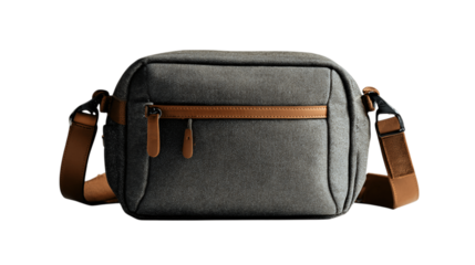 A sleek minimalist camera bag, white background --ar 16:9