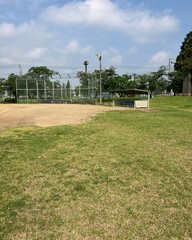 Baseball field in the park　公園の野球場