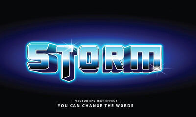 light storm text effect illustration
