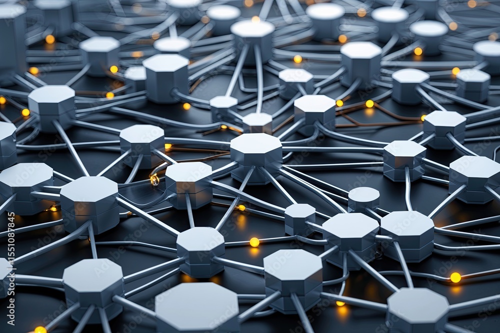 Poster modern network design features for elegant technology visualization