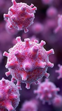 Molecules of candida auris fungal infection, macro virus.