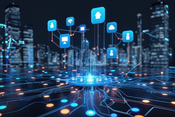 Advanced Smart Digital Networks Utilizing Augmented Reality Projections and Dynamic Data Exchange Fluid Dynamics