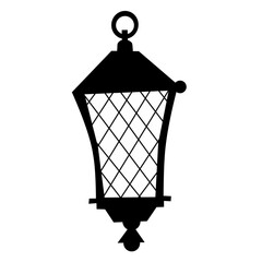 Ramadan lantern vector silhouette