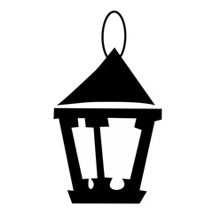 Ramadan lantern vector silhouette