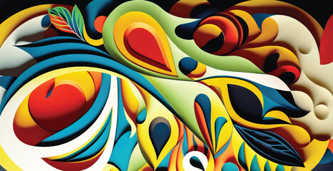 Multicolor geometric pattern Abstract psychedelic background. Vector illustration	