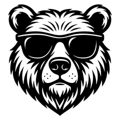 Tribal animal heads vector illustration: a powerful symbol design featuring a wild mammal like a bear, cat, or lion