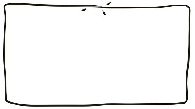 A frame or border in the form of spots, stripes, brackets and wavy lines flickers on the screen.