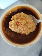 A spoon of sambal belacan