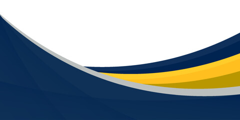blue and yellow wavy shape background. suitable for business poster design, corporate banner, presentation, flyer, social media post.
