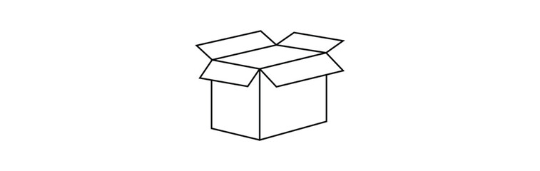 Box - Illustration Icons. Package Icon Vector Design on White Background.