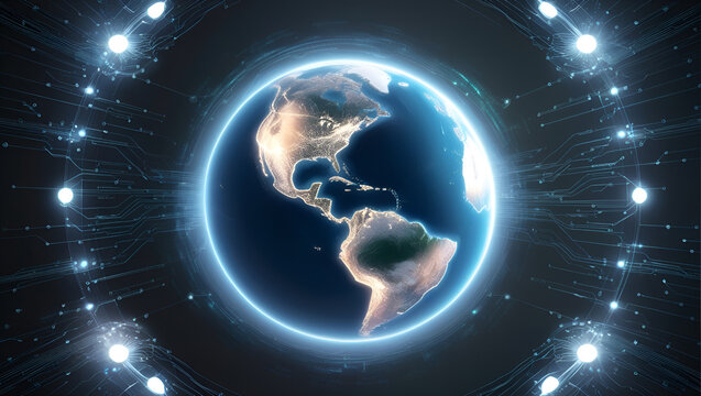 Global business World with Network Connections
