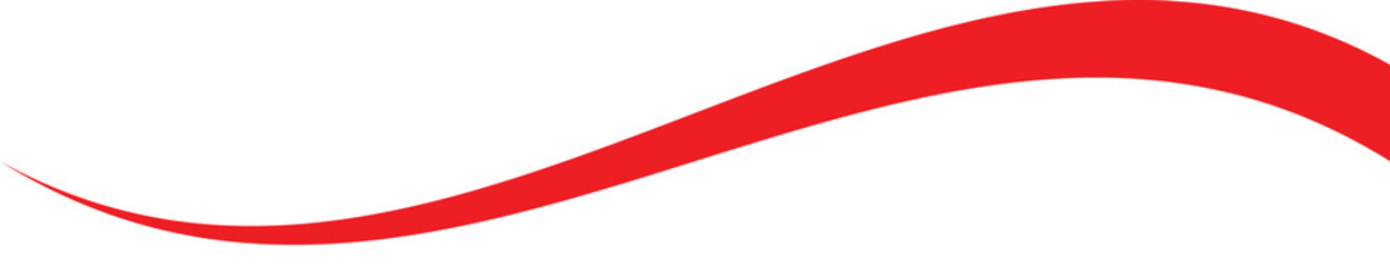 Obraz premium Red and White colored curved border, as the colors of Indonesia flag. Flat design illustration.