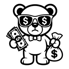 Here are a few options for your image description, keeping it concise and without a colon:

A cute cartoon panda bear illustration with a smiling heart

Smiling panda character with a heart, a fun ani