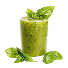 Basil Smash drink isolated on white or transparent background