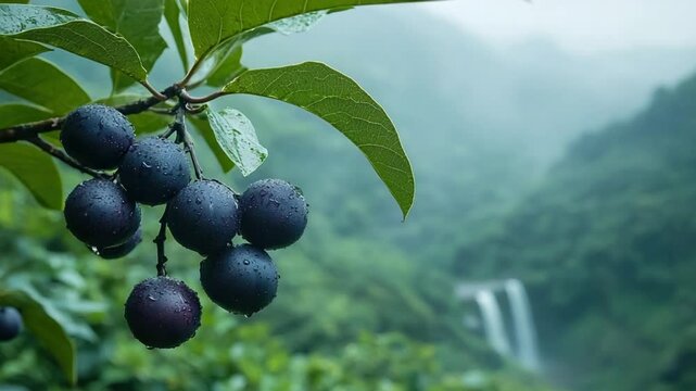jamun on branch in western ghats video