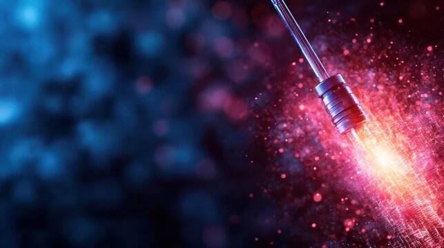 An abstract representation of dynamic energy, featuring a sparkling liquid that embodies innovation, technological advancement, and futuristic aesthetics in a vibrant palette.