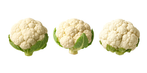 Fototapeta premium Fresh Cauliflower, with a transparent background and isolated.