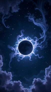 shinning moon in night 