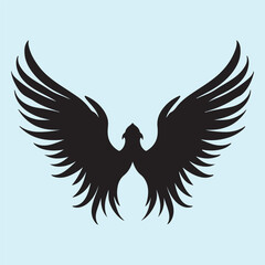 Fototapeta premium Wings Silhouette Vector Illustration