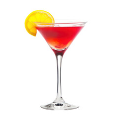 Cosmopolitan drink isolated on white or transparent background