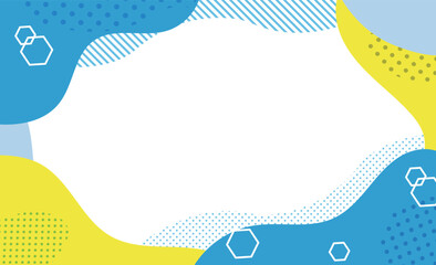 爽やかでポップな背景フレーム素材