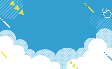 夏の日差し背景イラストフレーム素材