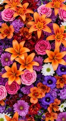 colorful flowers background