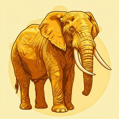 Vector illustrations of elephant
