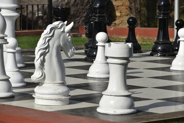 chess board with chess pieces