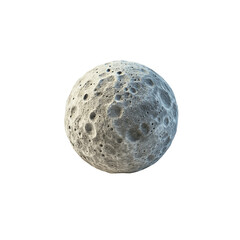 Isolated natural brown round stone on white background