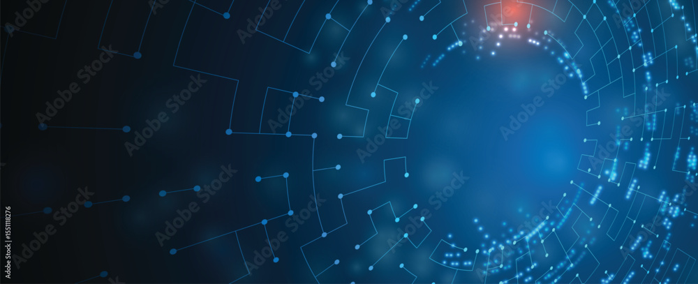 Poster Abstract circuit technology concept connected lines and dots background