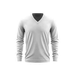 White t-shirt template for casual fashion and apparel design, isolated on a clean background