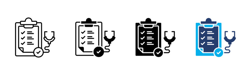 Diagnosis icon sheet multiple style collection