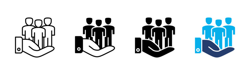 Participation icon sheet multiple style collection