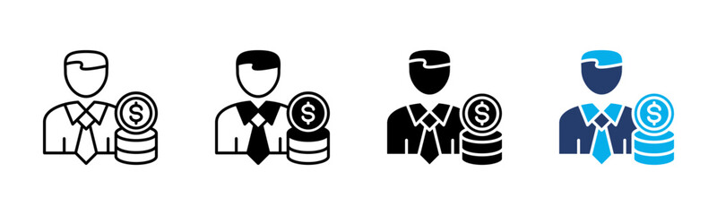 Investor icon sheet multiple style collection