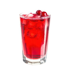 Cranberry Gin Fizz drink isolated on white or transparent background