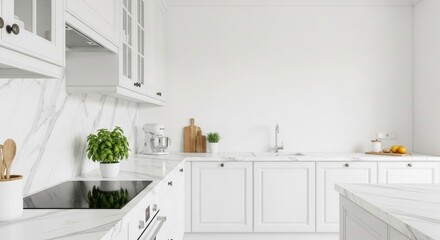 Bright and Clean: A Modern White Kitchen Interior Design