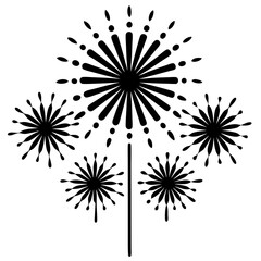 Obraz premium fireworks vector silhouette 