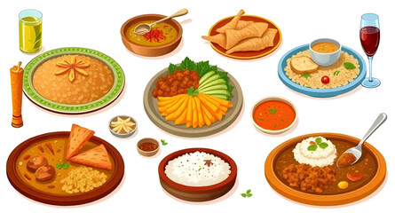 Set of food, Food icons, Food vector, Food illustration, Meal collection, Assorted food items, Food pack, Food doodles, Fast food set, Healthy food icons, Breakfast food set, Lunch items, Dinner plate