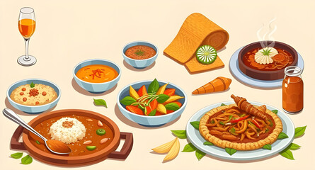 Set of food, Food icons, Food vector, Food illustration, Meal collection, Assorted food items, Food pack, Food doodles, Fast food set, Healthy food icons, Breakfast food set, Lunch items, Dinner plate