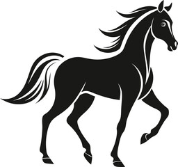 black horse vector illustration