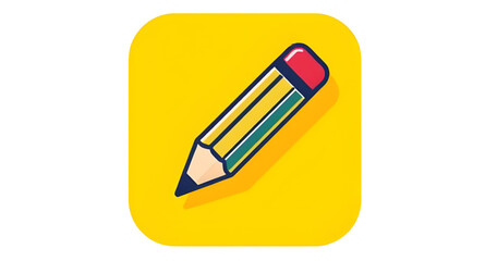 Pencil symbol, Pen and pencil icon, Drawing icon, Pencil flat design, UI pencil icon, Education icon, Art tool icon, Pencil clipart, Sharpened pencil icon, Design tool icon, Office supply icon, Vector