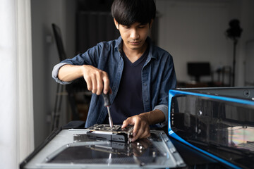IT Engineer installing Hardware Equipment Development Facility Engineer  Maintenance computer...