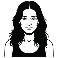 woman with long hair