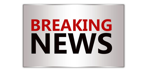 Breaking News Flash Banner with Bold Red Alert Design, Live Update Ribbon with Urgent Headline Animation

