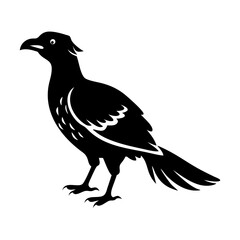 Fototapeta premium Large Single Bird Silhouette – Vector Art Illustration Isolated on White Background